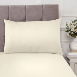 100% Cotton 180TC Cream Housewife Pillowcase Pair (OLD)