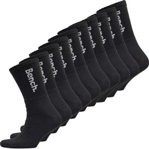 Bench Mens Apollo Ten Pack Cushioned Crew Socks Black/White