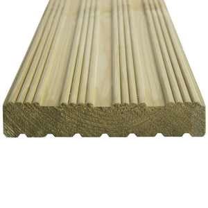 32x150mm Decking Board Reversible Grooved & Reeded Softwood (27x144mm Finished)