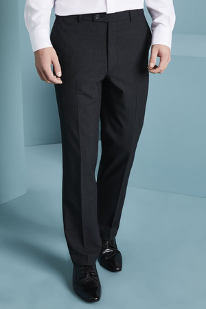 Qualitas Men's Suit Trousers, Charcoal
