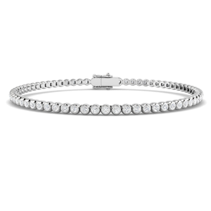 Lab Diamond Bezel Set Tennis Bracelet 1.00ct D/VVS in 925 Silver