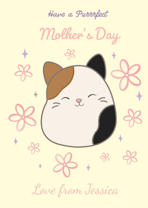 Squishmallows Calico Cat Have A Purrrfect Mother's Day Card