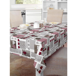 Red Hearts Oil Cloth - Price Per Meter