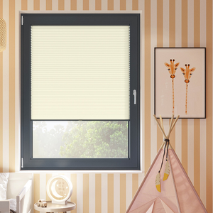 Solaris, Creme - Stick Fit Pleated Blind