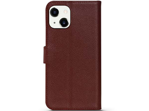 Premium Leather Wallet Case for Apple iPhone 15 Plus - Rosewood