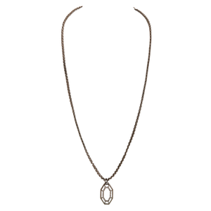 Grey Syra Pendant With Zirconia (22")