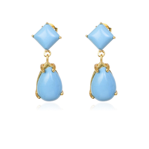 Turquoise Stone Earrings "Azure Dream" (one size)