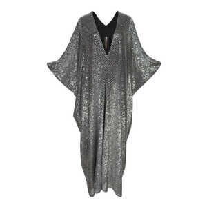 Gunmetal Sequin Caftan Kaftan Dress (one size)