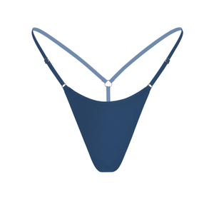 Caress Micro-G String Dark Denim Blue (XS/S)