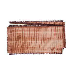 Handmade Tie Dye Cotton Table Runner - Brown