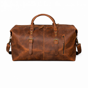 Zip Detail Genuine Leather Holdall - Browns