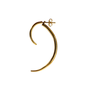 Front-Back Gold Single Hoop Earring (one size)