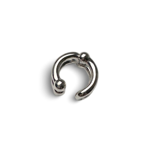 Grit Ear Cuff In White Gold (one size)