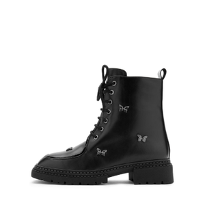 Domoni Black Leather Women's Boot (6 UK)