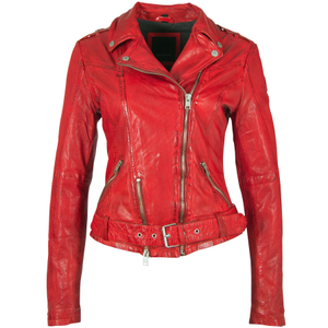 Wild Rf Leather Jacket, Lipstick Red (XS)