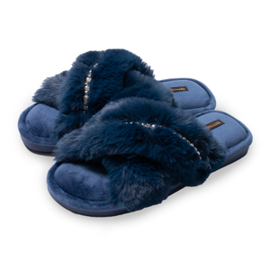 Freya Slider Slipper In Marine Blue (M)