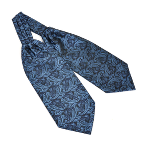 Self Tie Paisley Cravat – Blue (one size)