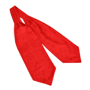 Self Tie Paisley Cravat – Red (one size)