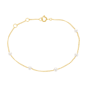 14Kt Gold Minimalist Pearl Bracelet