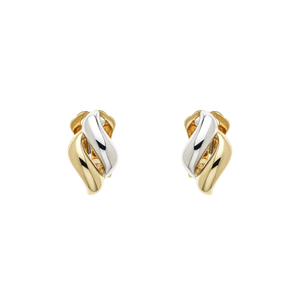 Gold & Platinum Diamond Clip Earrings