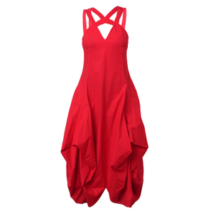 Sleeveless Long Dress In Red (3XL)