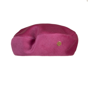 Chantel - Ruby Cashmere Beret Hat (L)