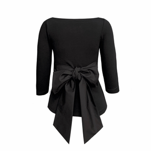 Primrose Top With Bow In Black (XL)