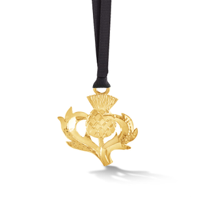 Thistle Christmas Decoration Gold