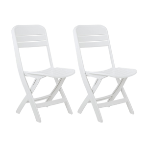 Pack 2 Sillas Plegables Bliss Blancas 52x40x82cm Thinia Home