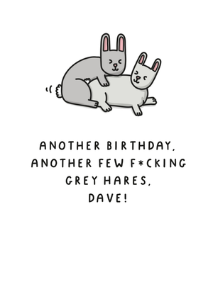 Another Birthday A Few F*cking Grey Hares Card