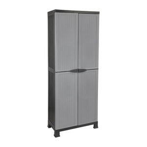 Armario de Resina Exterior con Escobero y 4 Baldas 171x68x39cm Thinia Home
