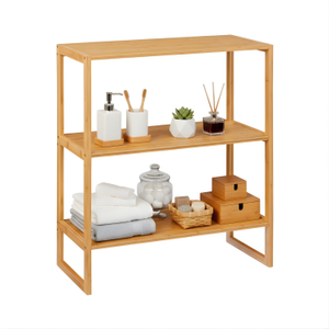 Estantería Modular en Bambú con 3 Niveles Canoply 84x69.5x33.5cm 7house