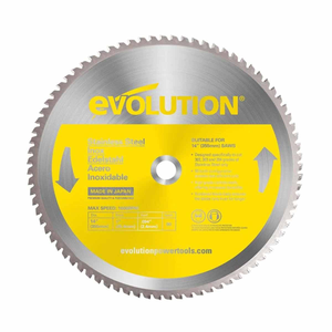 Evolution S355TCT-90CS Stainless Steel Cutting Chop Saw Blade 355mm x 25.4mm x 90T