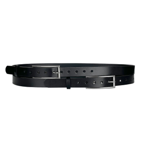 Double Buckle Leather Belt (XS)