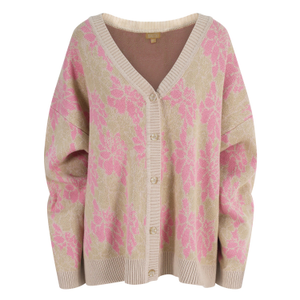 Womens Floral Knit Cardigan (M)