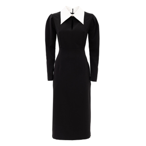 Black Formal Midi Dress (XXL)
