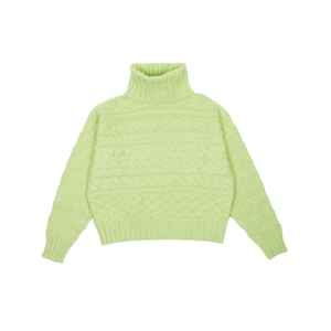 Cable Sweater In Lime (L)