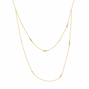 Gold Teardrops Necklace