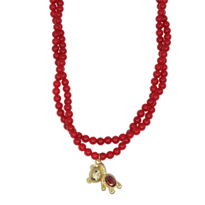 Gemstone Bear Necklace