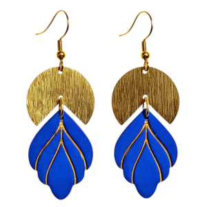 Avra Blue And Gold Earrings
