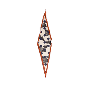 "Noir Floral" Silk Diamond Scarf