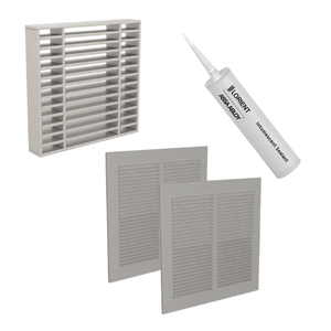 Lorient Air Transfer Grille Kit - Silver Cover Plates - 450mm