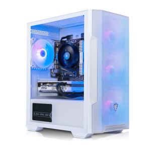 AWD-IT M100R White, AMD Ryzen 5 5500, NVIDIA RTX 5060 8GB, 1TB SSD - Windows 11 Next Day Gaming PC