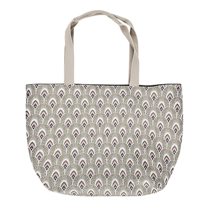 Sac cabas Art Nouveau Paon rose - 35 x 40 cm