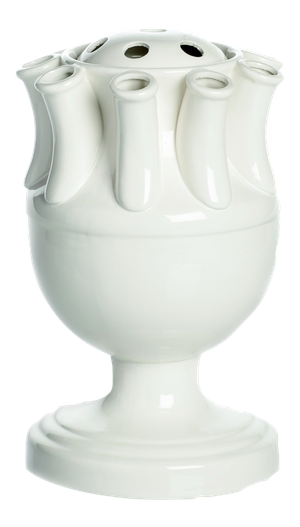 Tulipiere, White Ceramic