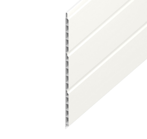 Eurocell uPVC Hollow Soffit Board – White Ash, 5m x 300mm