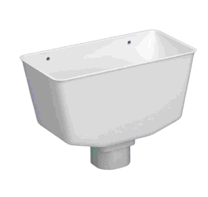 Aquaflow White Guttering Universal Downpipe Hopper - 255m x 137mm