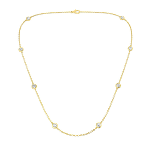Lab Diamond Chain Necklace 0.40ct in 9k Yellow Gold 18"