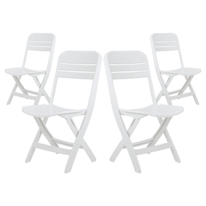 Pack 4 Sillas Plegables Bliss Blancas 52x40x82cm Thinia Home