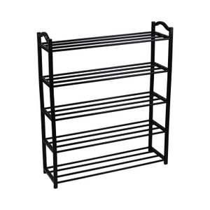 Estantería Zapatero 5 Baldas Sir Negro 63x20x79cm Thinia Home
